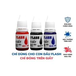 Mực con dấu Flash đóng trên giấy 10ml | Con dấu Quốc Tiến