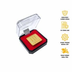 Huy Hiệu Lá Bồ Đề Đeo Áo Xi Vàng 24k